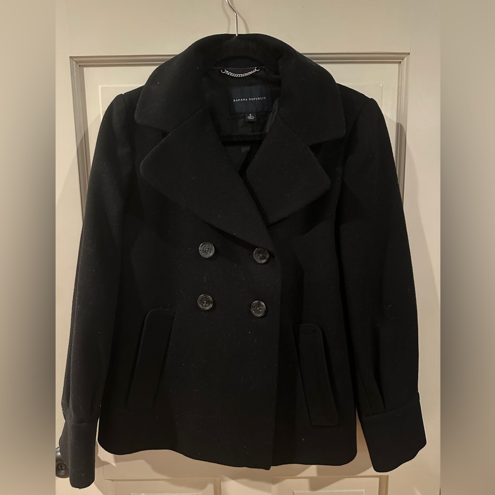 Banana Republic | Black Pea Coat